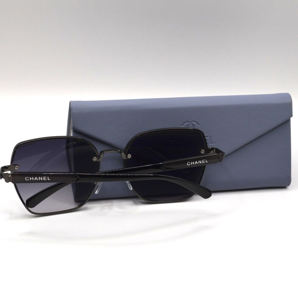 Chanel Women’s Gradient Sunglasses | Black/Brown | 58-18-140 | Italy | New - Picture 13 of 13